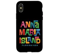Motif Tropical rétro Anna Maria Island Florida Coque pour iPhone X/XS