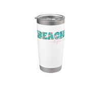 Motif tropical sur la plage Gobelet isotherme en acier inoxydable double paroi