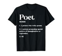 Motif Typographie de la définition du poète - Blanc Audacieux T-Shirt