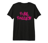 Motif Typographie Graffiti Pure Passion T-Shirt Haut de Gamme