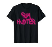Motif Typographie Graffiti Rim Hunter T-Shirt Graphique avec Valeur, Homme, Noir, XL