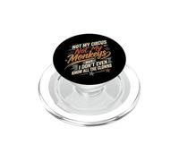 Motif Typographie Vintage Not My Circus Monkeys PopSockets PopGrip pour MagSafe