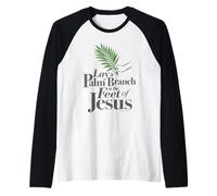 Motif typographique « Lay a Palm Branch At The Feet of Jesus » Manche Raglan