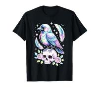 Motif Unique de Corbeau sur crâne avec Roses T-Shirt