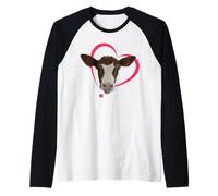Motif vache de veau mignon, j'aime les vaches. I Love Cows. Manche Raglan