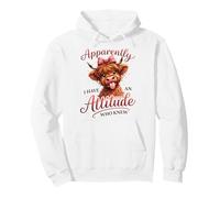 Motif Vache des Highlands Mignon et Impertinent Sweat à Capuche