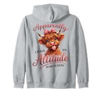 Motif Vache des Highlands Mignon et Impertinent Sweat à Capuche