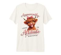 Motif Vache des Highlands Mignon et Impertinent T-Shirt Haut de Gamme