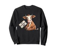 Motif Vache et Taureau Amusant, Let My People Fart, Amoureux des Animaux de la Ferme Sweatshirt