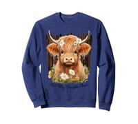 Motif Vache Highlander Let My People Fart, Amoureux des Animaux de la Ferme Sweatshirt