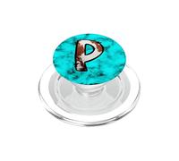 Motif Vache Lettre P Initiale Monogramme Alphabet PopSockets PopGrip pour MagSafe