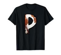 Motif Vache Lettre P Initiale Monogramme Alphabet T-Shirt