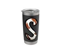 Motif vache lettre S initiale monogramme alphabet Gobelet isotherme en acier inoxydable double paroi