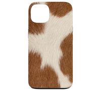 Motif Vache Marron Blanc Style Western Ranch Coque pour iPhone 13