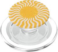 Motif Vague de Soleil Jaune éclatant géométrique Moderne PopSockets PopGrip pour MagSafe