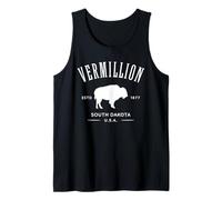 Motif Vermillon Dakota du Sud Bison Débardeur