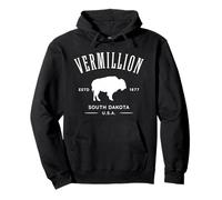Motif Vermillon Dakota du Sud Bison Sweat à Capuche