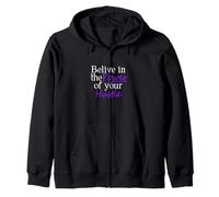 Motif Violet « Believe in Your Hustle » Sweat à Capuche
