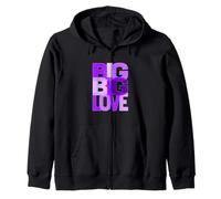 Motif Violet Big-Big-Love Sweat à Capuche