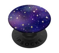Motif Violet Cosmique céleste Galaxie étoiles nébuleuse PopSockets PopGrip Adhésif