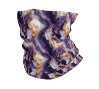 Motif Violet Et Or Unisexe Cache Cou Coupe-Vent Bandana Multifonctionnel Écharpe Tube pour Randonnée Moto Course À Pied