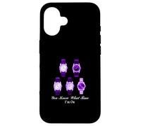 Motif Violet The Time I'm on Violet Coque pour iPhone 16