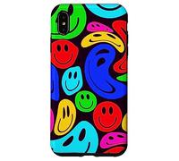 Motif Visage Souriant coloré et rétro Abstrait Coque pour iPhone XS Max