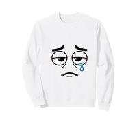 Motif Visage Triste Qui pleure - Expression d'humeur Relative Sweatshirt