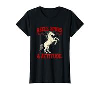 Motif western Heels Spurs & Attitude Horse Rider T-Shirt