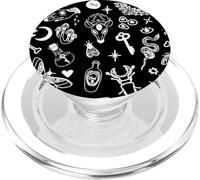 Motif Wicca - Noir - Gothique - Sorcellerie Occulte PopSockets PopGrip pour MagSafe