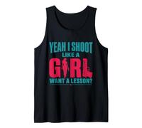 Motif Yeah I Shoot Like A Girl Gun Lover Débardeur