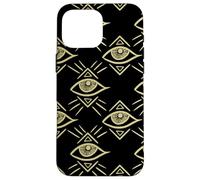 Motif Yeux Maléfiques Noir Talisman Oeil du Troisième Chakra Coque pour iPhone 16 Pro Max