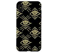 Motif Yeux Maléfiques Noir Talisman Oeil du Troisième Chakra Coque pour iPhone XS Max