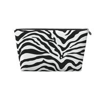 Motif zèbre Blanc Noir, Trousse de Toilette Trousse de Maquillage Sac à cosmétiques Trousse de Toilette de Voyage Portable