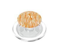 Motif zèbre Camouflage Abstrait en Orange PopSockets PopGrip pour MagSafe