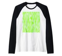 Motif zèbre Camouflage Abstrait en Vert Citron Manche Raglan