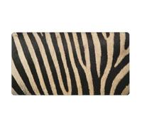 Motif zèbre en Fausse Fourrure Animale,Tapis de Souris de Bureau Grand Format avec Base antidérapante en Caoutchouc, 40 x 70 cm