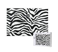 Motif zèbre Noir et Blanc,Puzzle Familial en Bois de 1 000 pièces pour Adultes et Adolescents, décoration d'intérieur