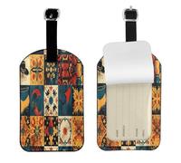 Motifs anciens de haute qualité pour valises, étiquettes de bagages de voyage avec carte personnalisée et protection de la vie privée