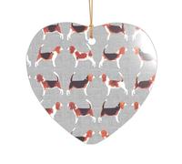 Motifs beagle imprimés cadeaux de mariage personnalisés, décoration de Noël Mr & Mrs en acrylique pour jeunes mariés et couples