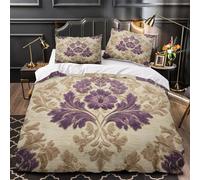 Motifs circulaires ornementaux Housse de Couette 3D Imprimée Confortable Léger Décoration bohème Parure de Lit Microfibre Hypoallergique Fermeture Éclair Super Douce for Garçon Double（200x200cm）