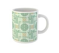Motifs De Bambou Vert Coréens, Chinois, Japonais, Mongols, Culture Asiatique Mug Durable Tasse À Thé Unique Tasse À Café Cadeaux Fantaisie Pour Bureau Collègue Pâques 330Ml