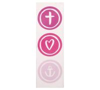 Motifs De Cire Croyance Amour Espérance, Rose Oeillet, 9,5x3cm .