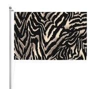 Motifs de peau de zèbre noir,Drapeau de jardin, bannière décorative, drapeau double face, 2 x 3 pieds, pour extérieur et intérieur