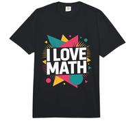 Motifs géométriques colorés « I Love Math » Comfort Colors Adult Heavyweight T-Shirt