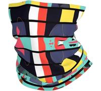 Motifs géométriques Gage-cou Masque facial pour hommes femmes Drôle polyvalent Élastique Foulard imprimé Masque blanc
