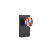Motifs géométriques rétro vibrants PopSockets PopWallet pour MagSafe