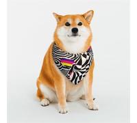 Motifs psychédéliques complexes 1 écharpe triangulaire élégante pour animal de compagnie, bandana lavable pour animal de compagnie, pour fille, garçon, chien ou chat, taille L