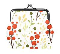Motifs sans Couture Fruits Rouges Porte-Monnaie Kiss Lock Change Purse Vintage Trinkets Pouch