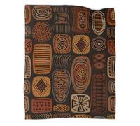 Motifs Tribaux africains, Mainly Earth Tones Est Douce,Confortable Et Chaude, Couverture Jetée Motif 3D,Le Lit Adapté Aux Adultes Et Aux Adolescent 70x80inch(180x200cm)